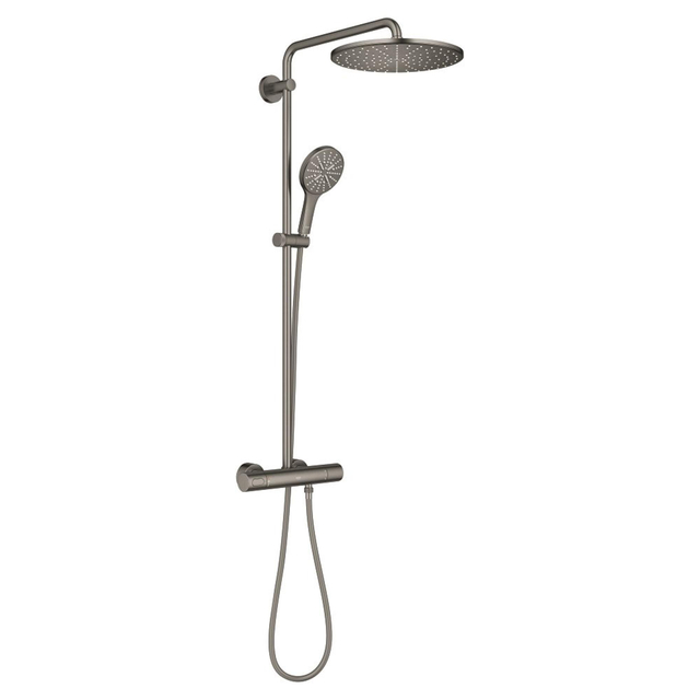 Grohe Rainshower SmartActive 310 douchesysteem rond thermostatisch hoofddouche Ø31cm en handdouche Ø13cm brushed hard graphite 26836al0