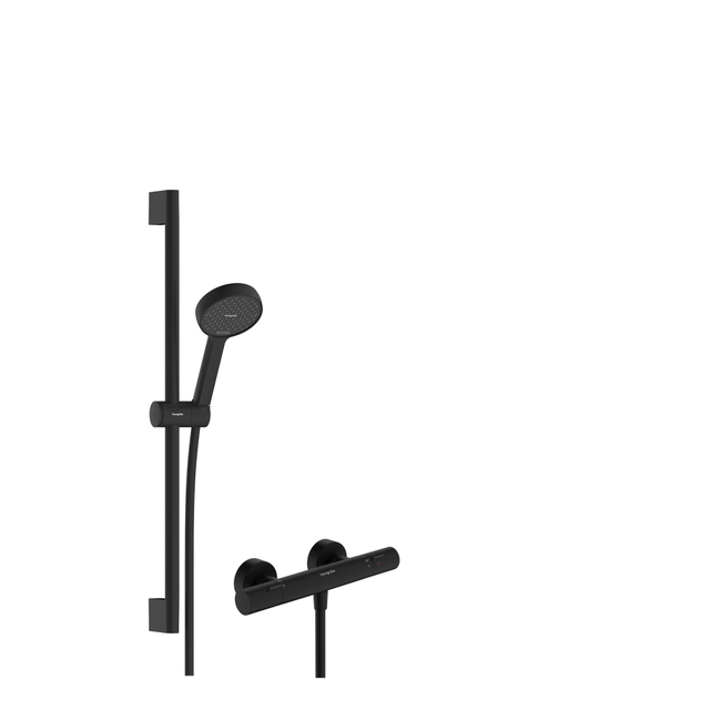 Hansgrohe Activera Select S 95 renovatieset - 2jet - EcoSmart met Ecostat Fine - glijstang 65cm - mat zwart 28876670