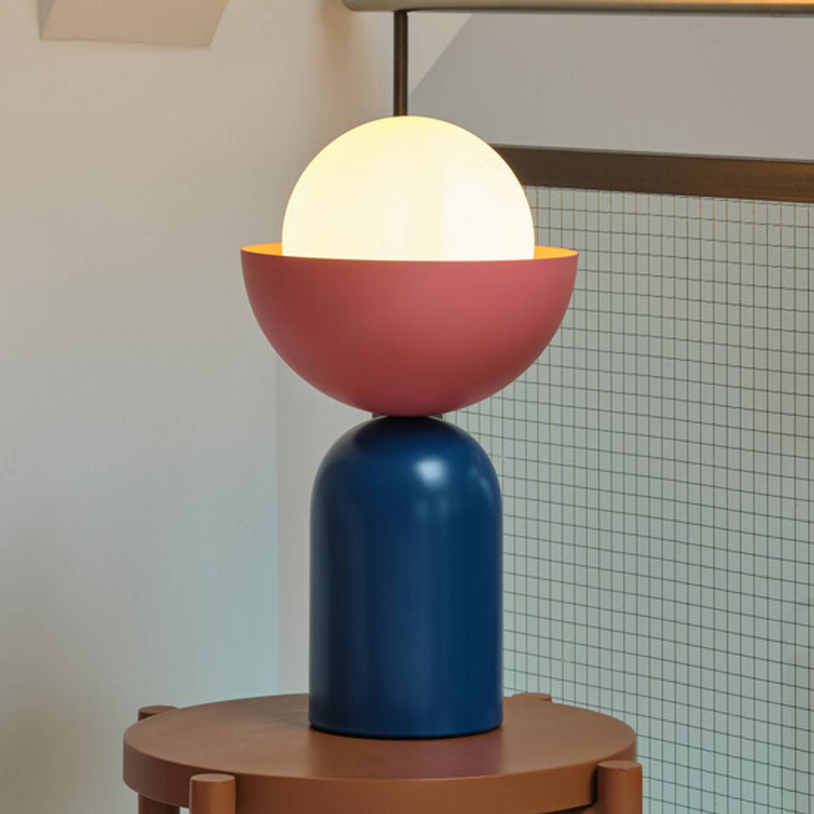 Osram tafellamp Decor Bowl, blauw/roze, staal, E14