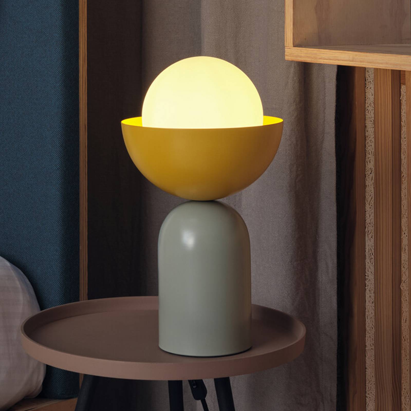 Osram tafellamp Decor Bowl, groen/geel, staal, E14