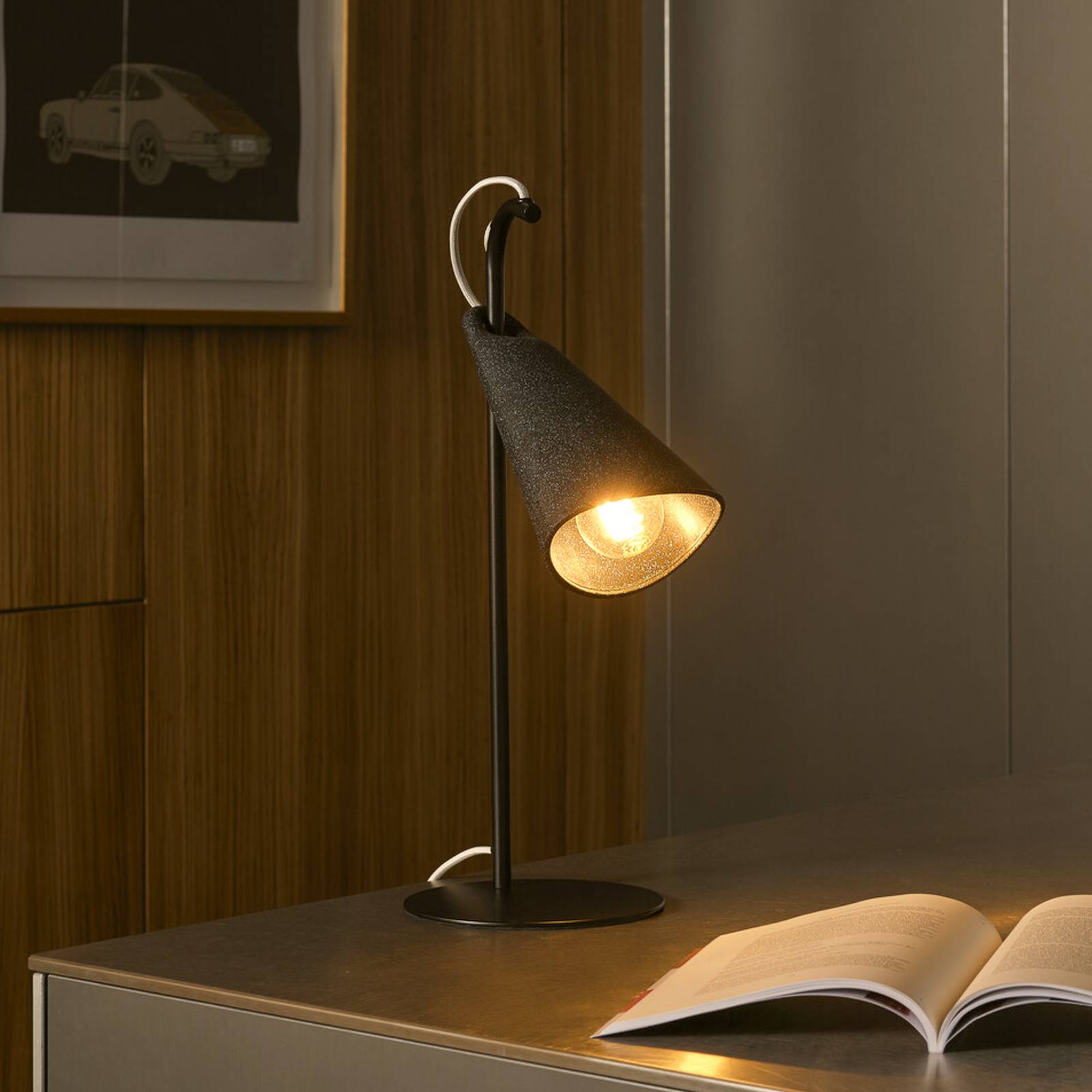 Osram tafellamp Decor Bell, staal, E27, hoogte 50 cm
