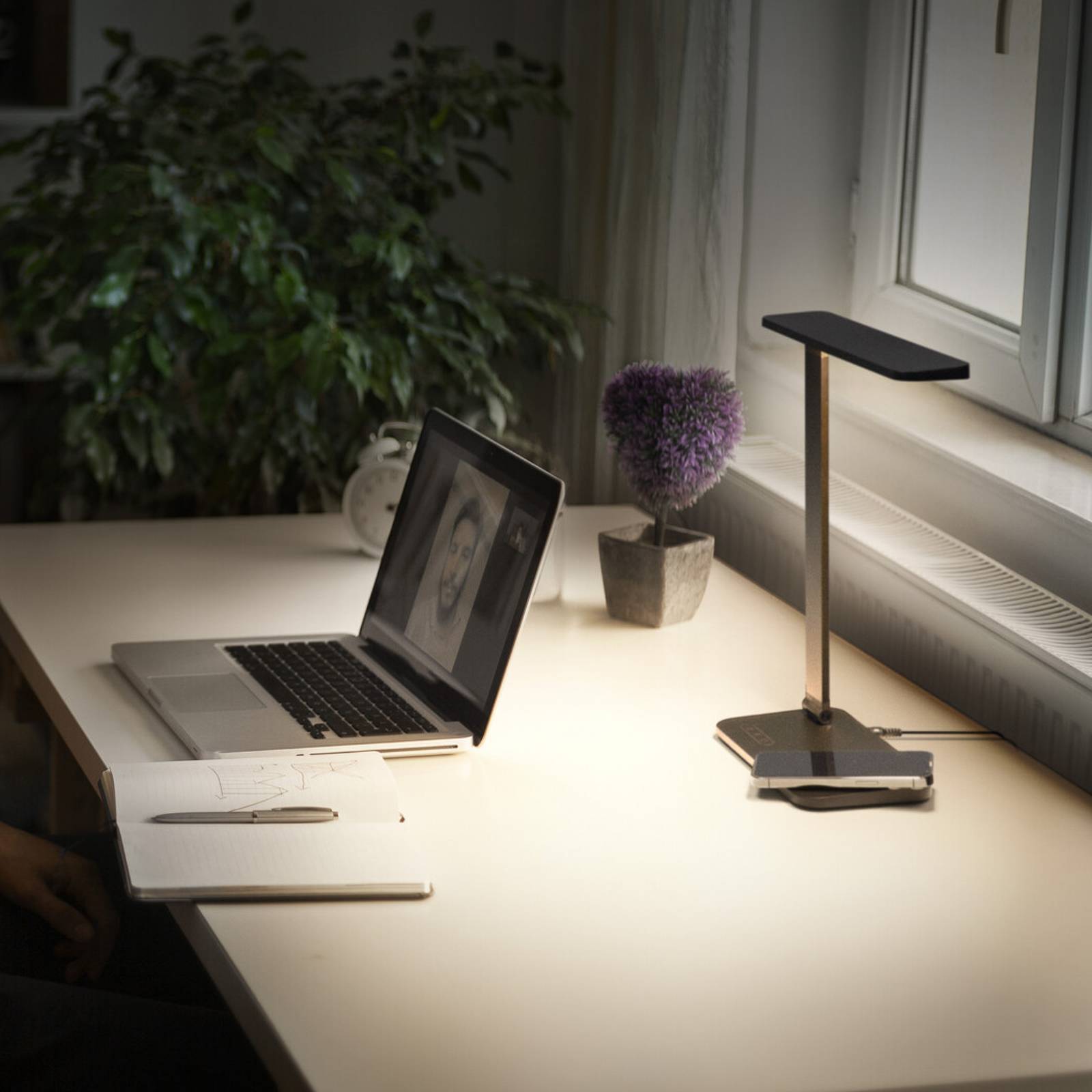 Osram LED tafellamp Office Line Desk Banker zwart CCT dimbaar