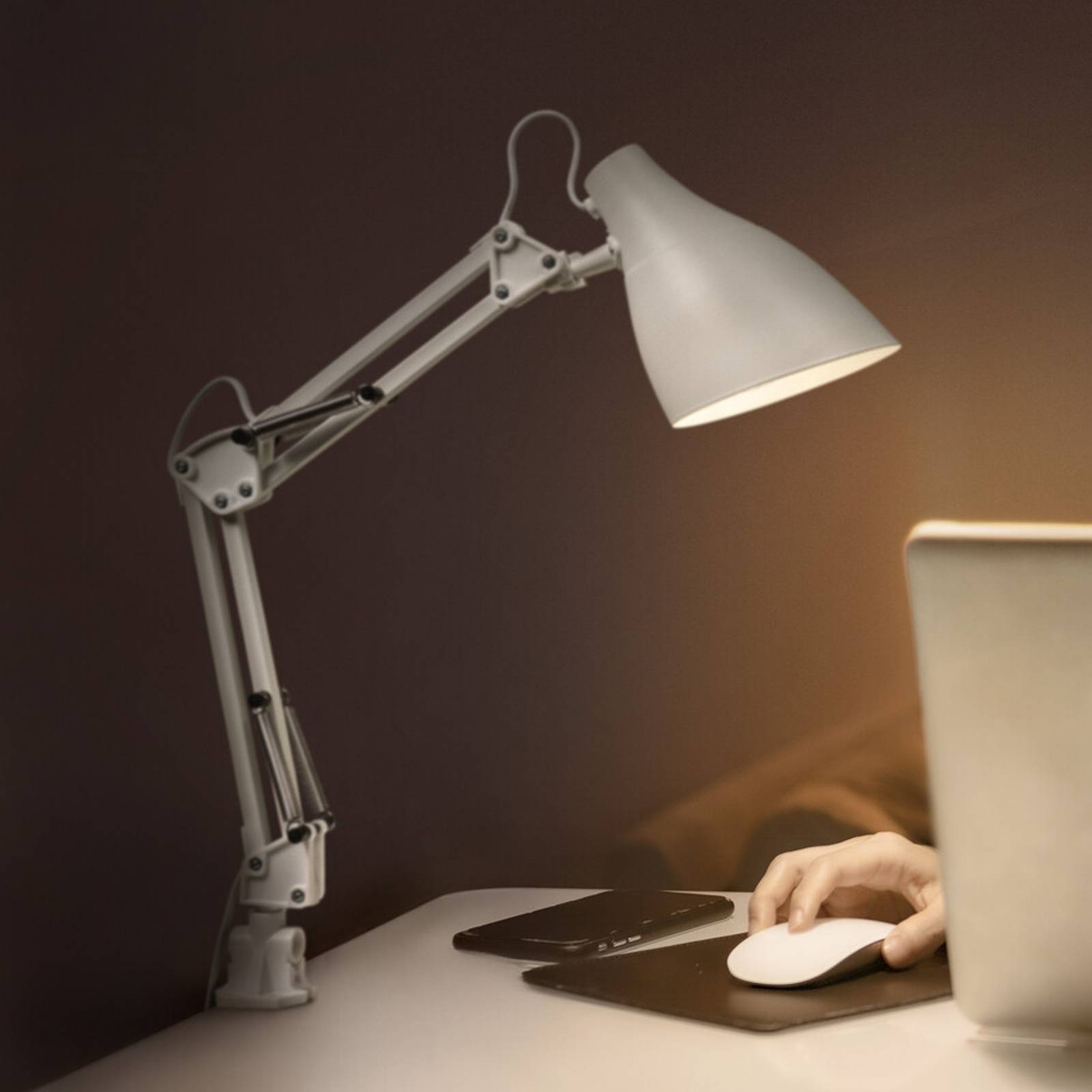 Osram klemlamp Office Line Desk Pear Clip, wit, E27