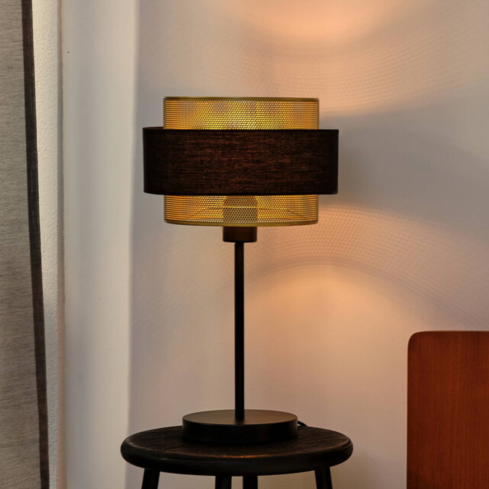Osram tafellamp Decor Hornet, zwart/goud, E27