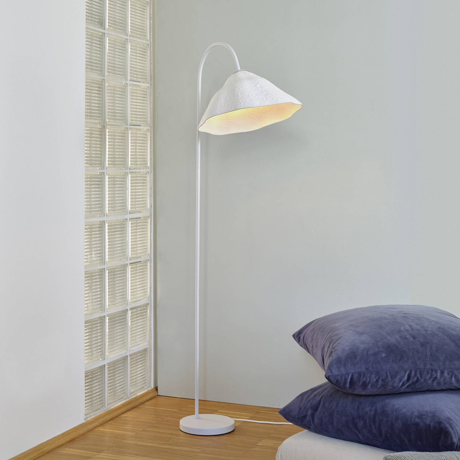 Osram vloerlamp Decor Lotus Leaf, 1-lamp, wit, papier, E27