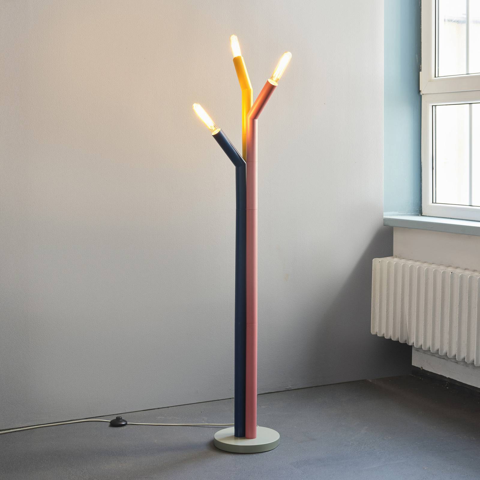 Osram vloerlamp Decor Straw, 3-lamps, kleurrijk, staal, E27