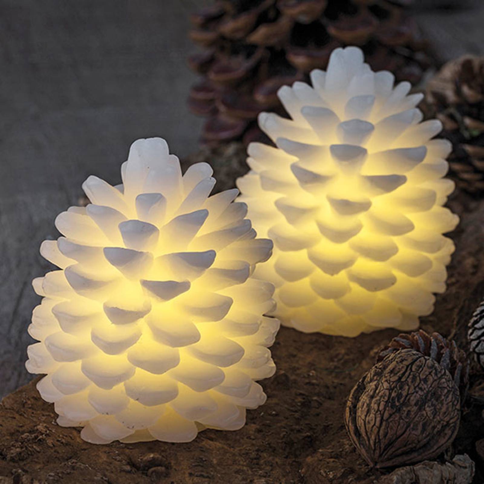 Sirius Clara LED kaars, hoogte 10 cm, set van twee