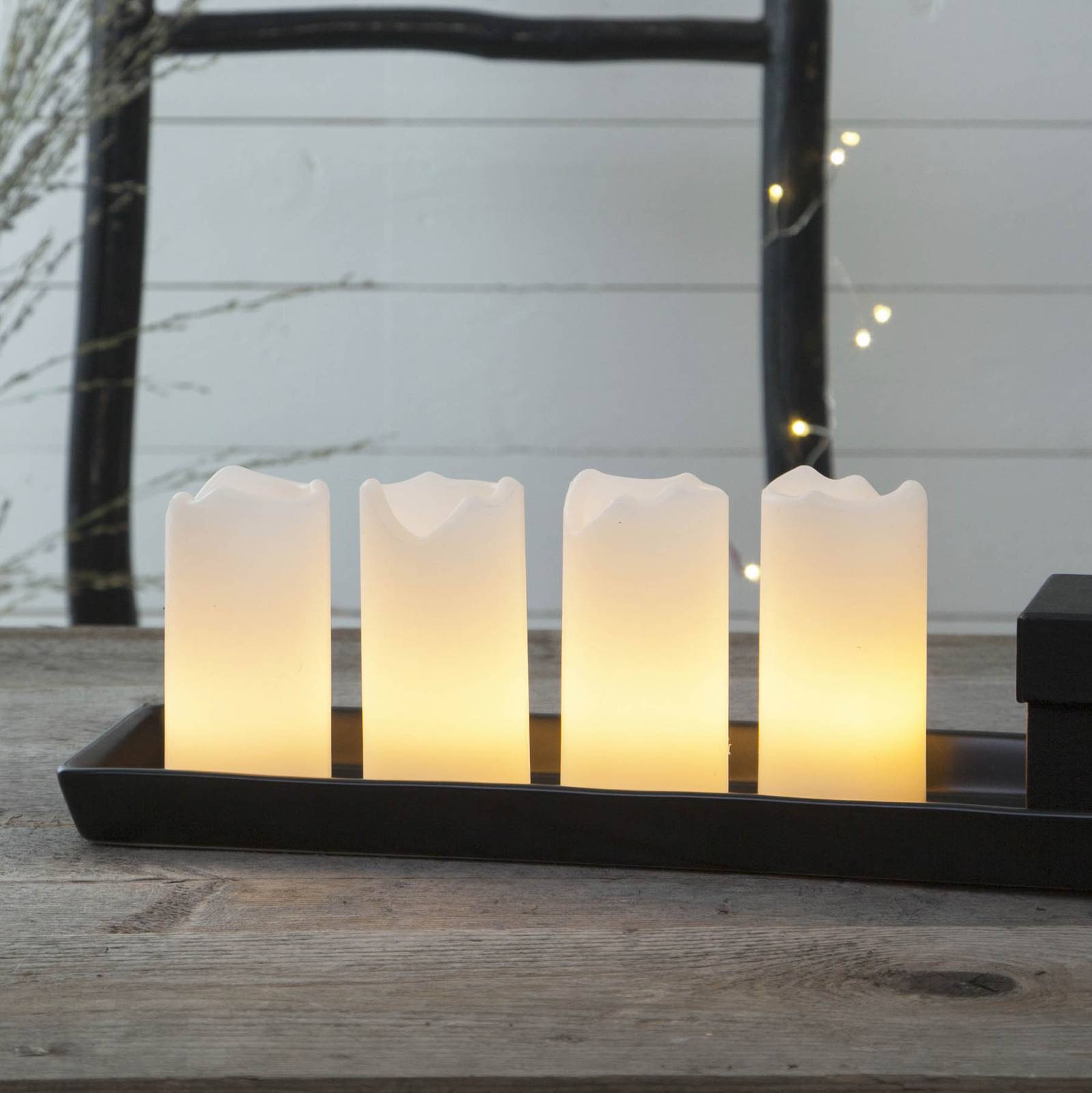 STAR TRADING 4-de set - Candle LED kaarsen, wit