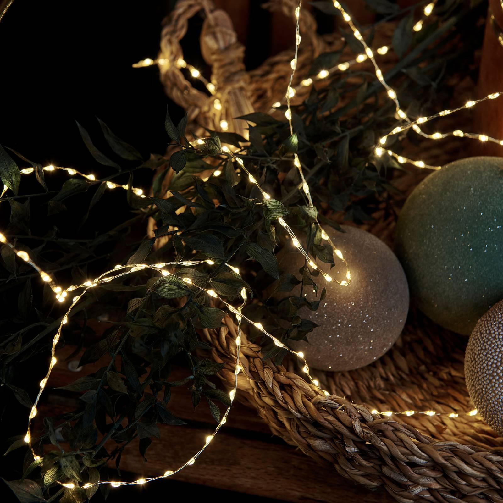 Sirius LED lichtketting Kiki, goud, 400 cm