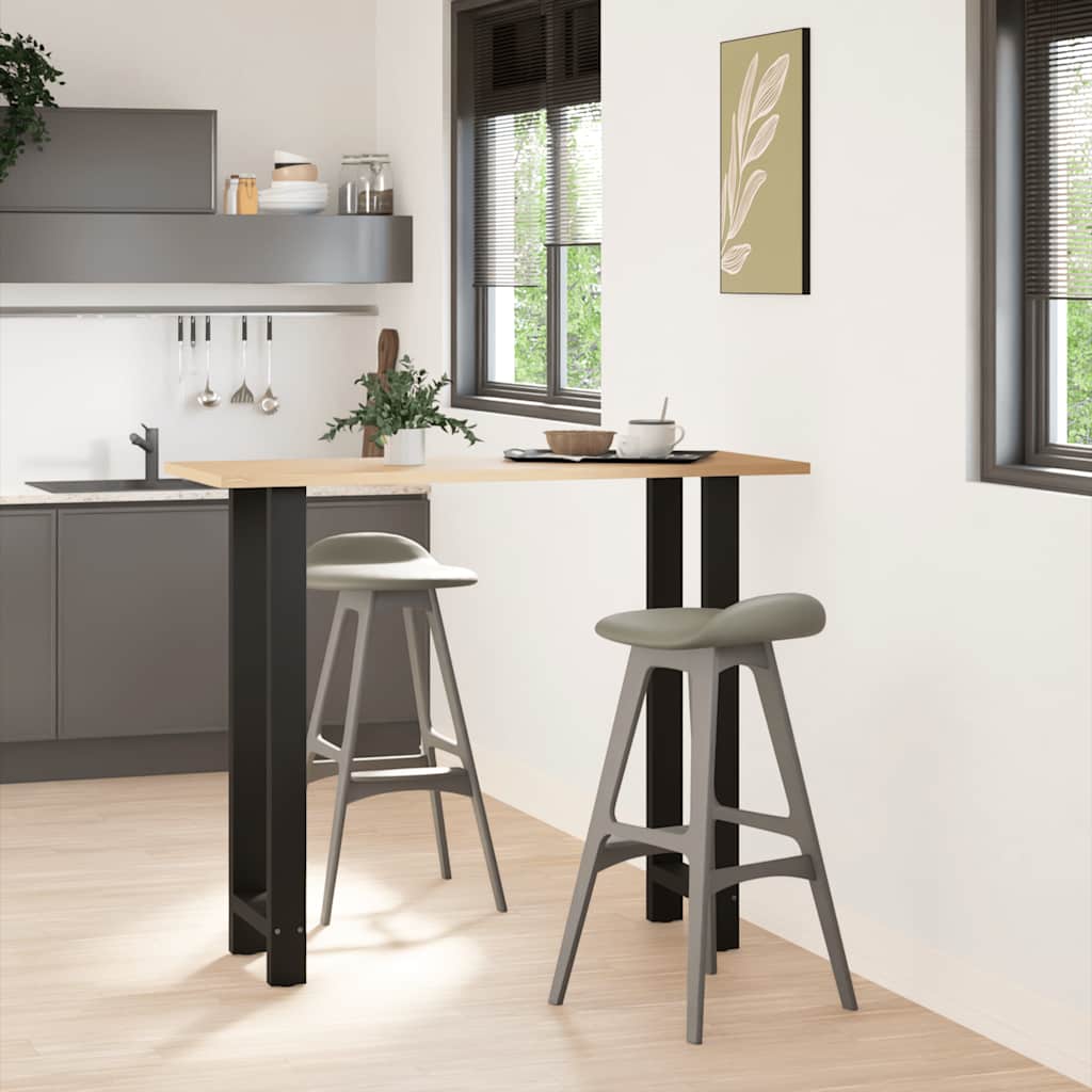 vidaXL Bartafelpoten 2 st 50x(110-111) cm staal zwart