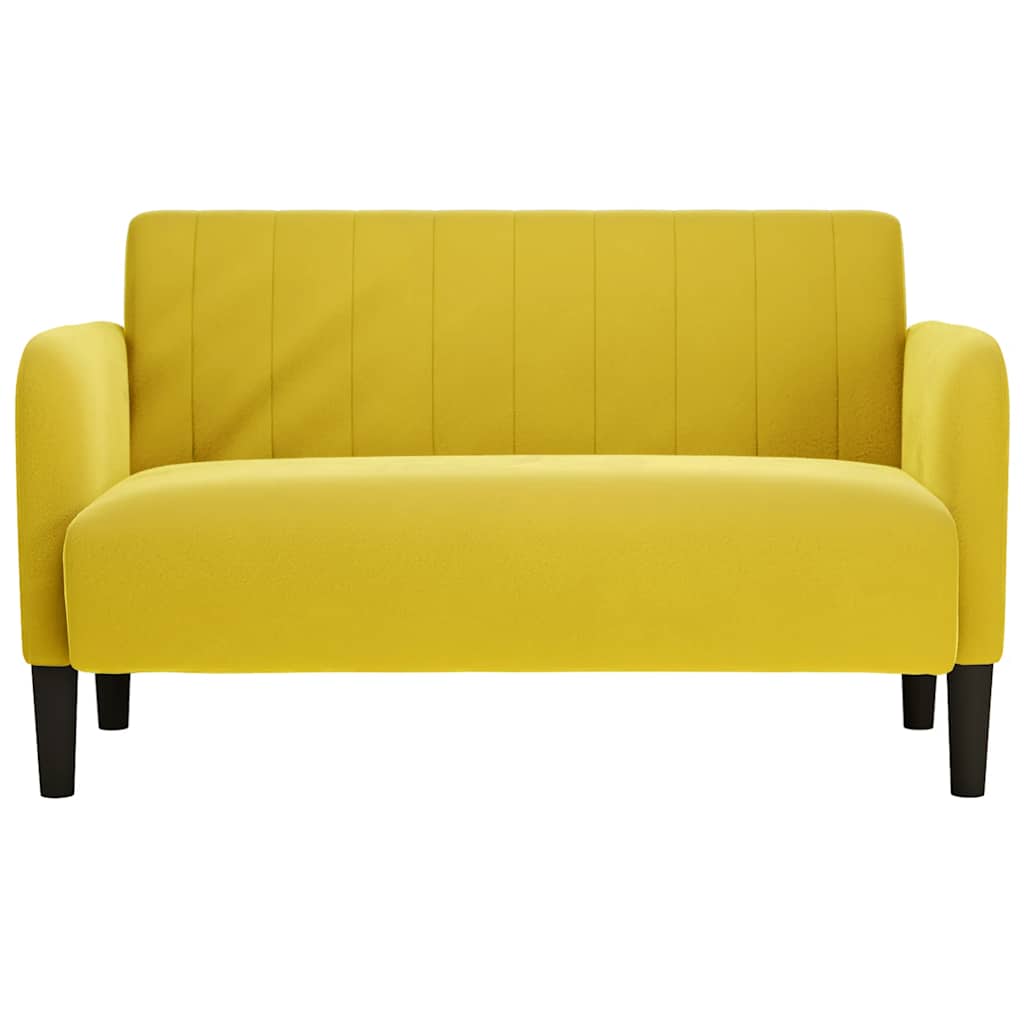vidaXL Loveseat bank 109 cm fluweel geel