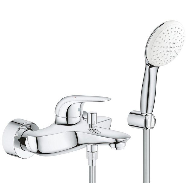 Grohe Eurostyle Badmengkraan - met doucheset - met omstel - chroom 25286003