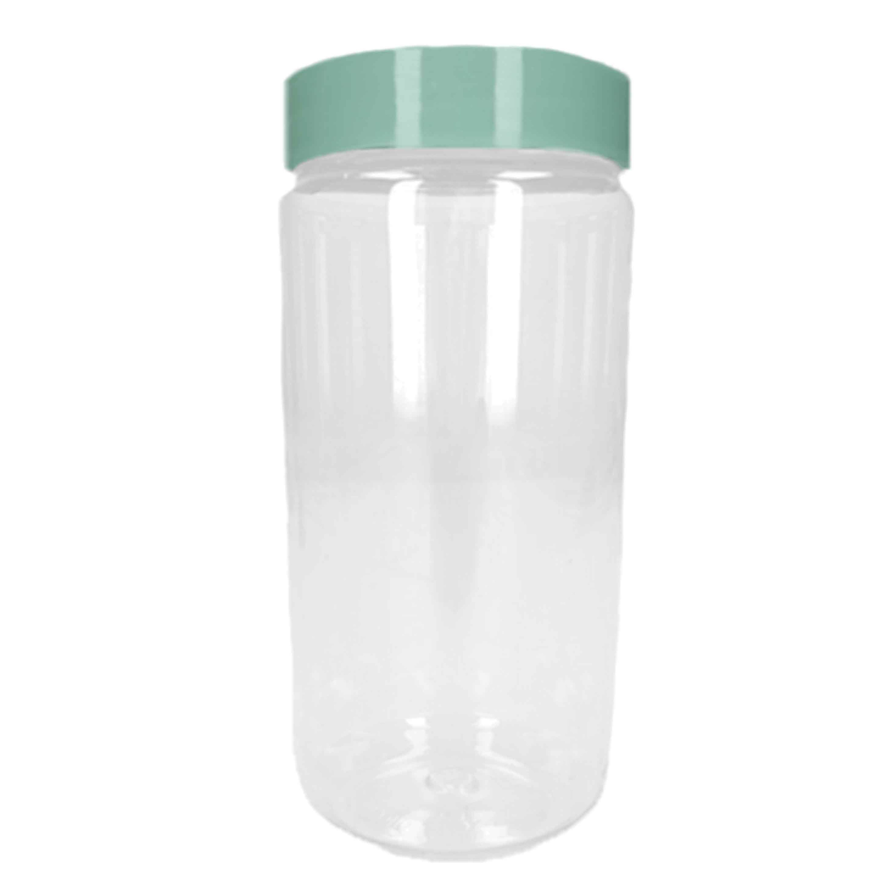 PlasticForte Voorraadpot/bewaarpot - 550 ml - kunststof - mint groen - B7 x H16 cm -