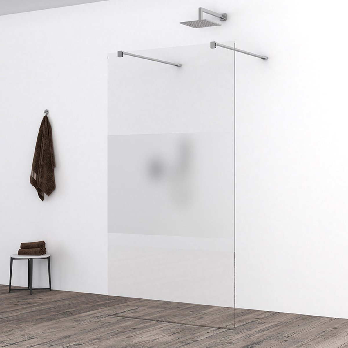 Wiesbaden Inloopdouche 900x2000mm - Nano Coating - Helder en Melkglas