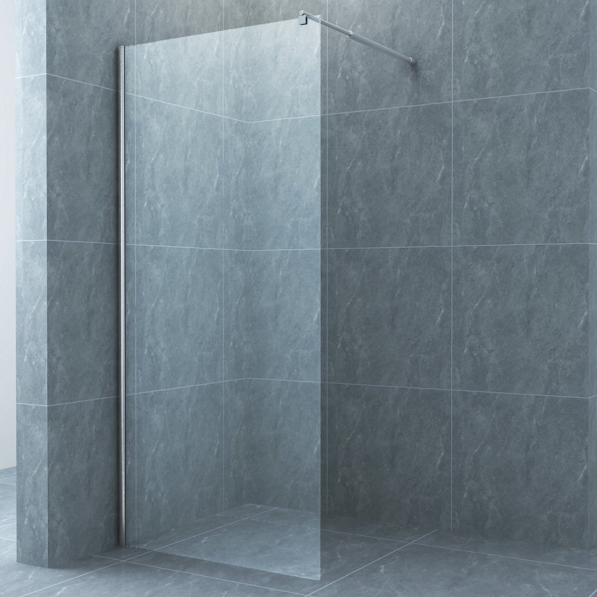 Xellanz Cerra Eco Inloopdouche - 80x195 cm - Helder Glas met Chroom Afwerking