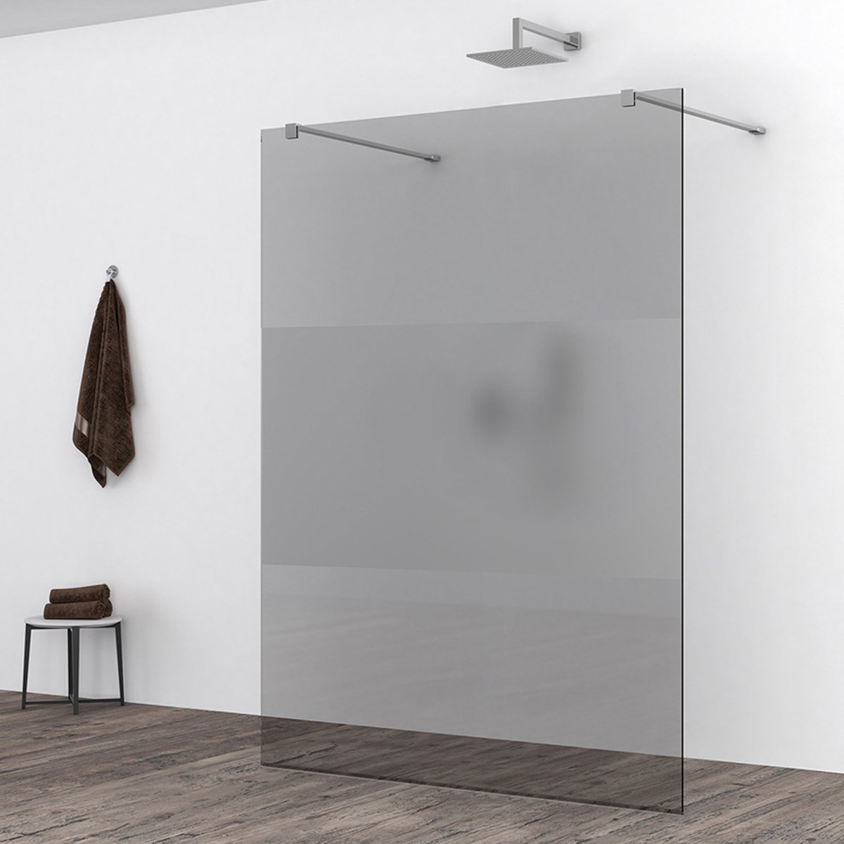 Wiesbaden Sita Inloopdouche met Handdoekhouder - Nano Helder Glas. 90x200 cm