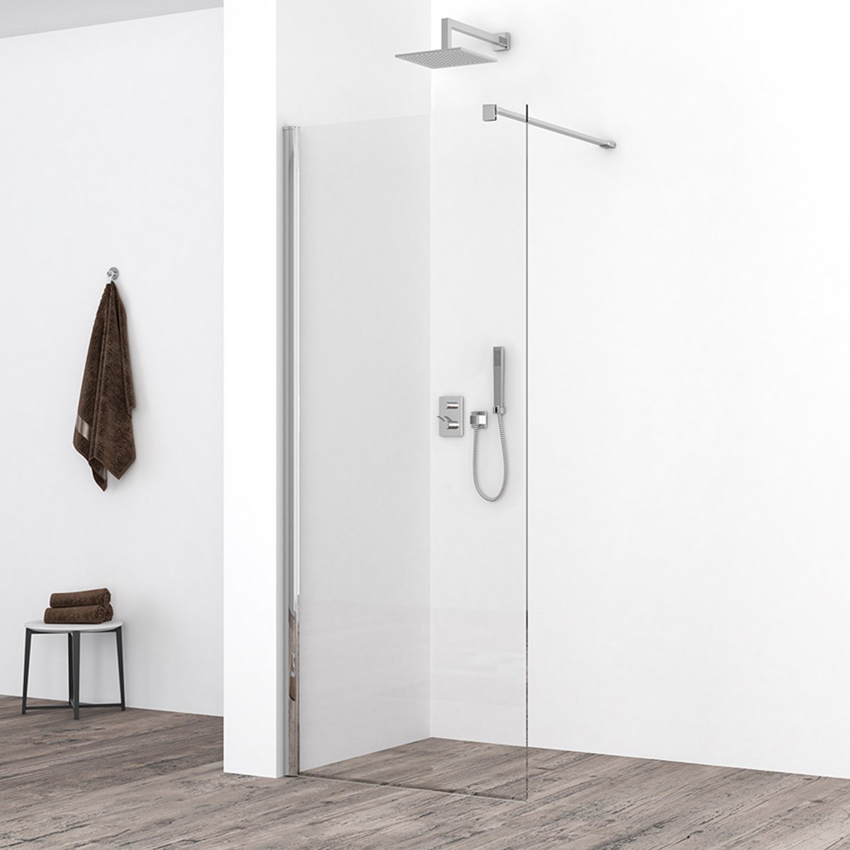 Wiesbaden Comfort Inloopdouche 50x200cm - Nano Helder Glas/Chroom