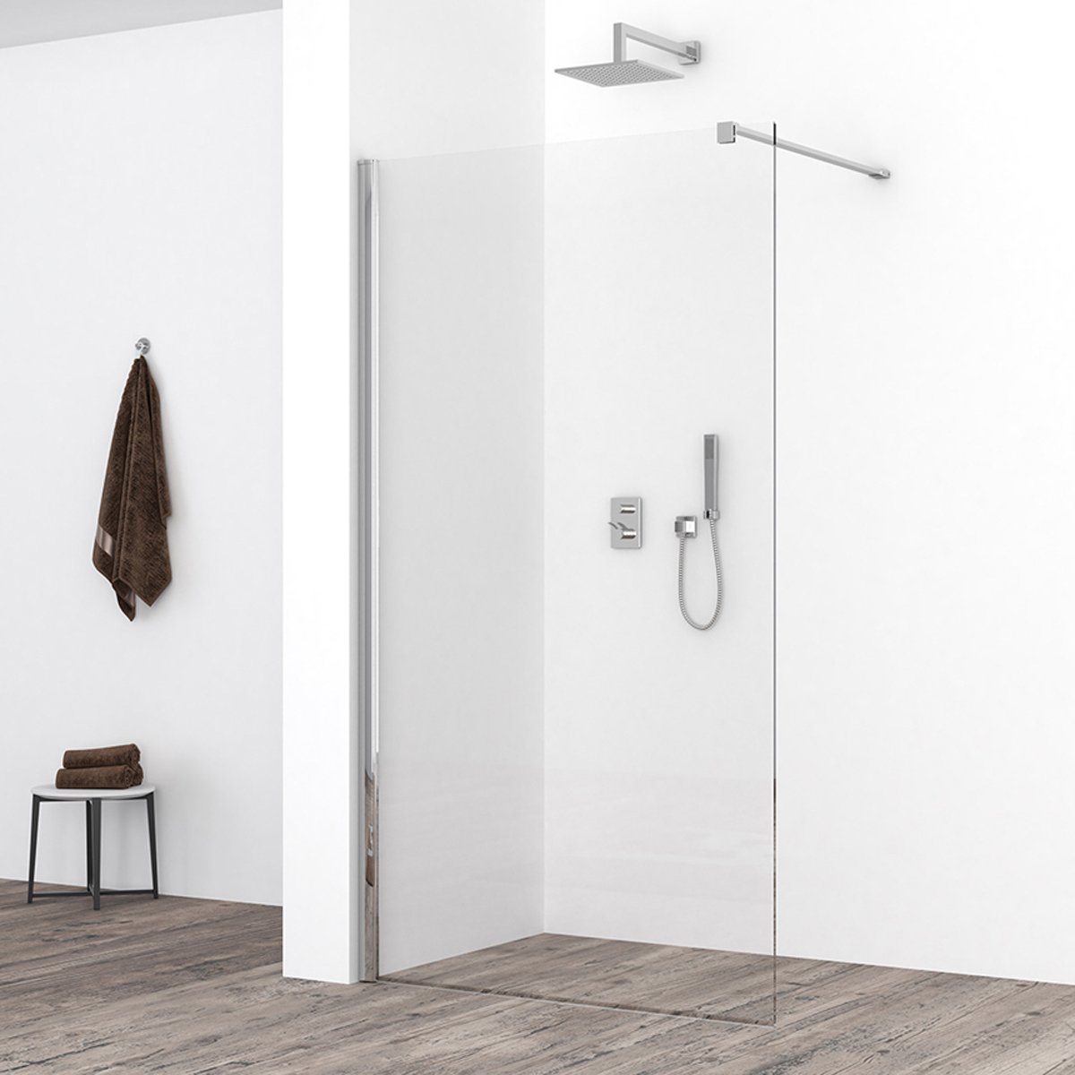 Wiesbaden Comfort Inloopdouche 90x200cm - Nano Coating - Helder Glas & Chroom