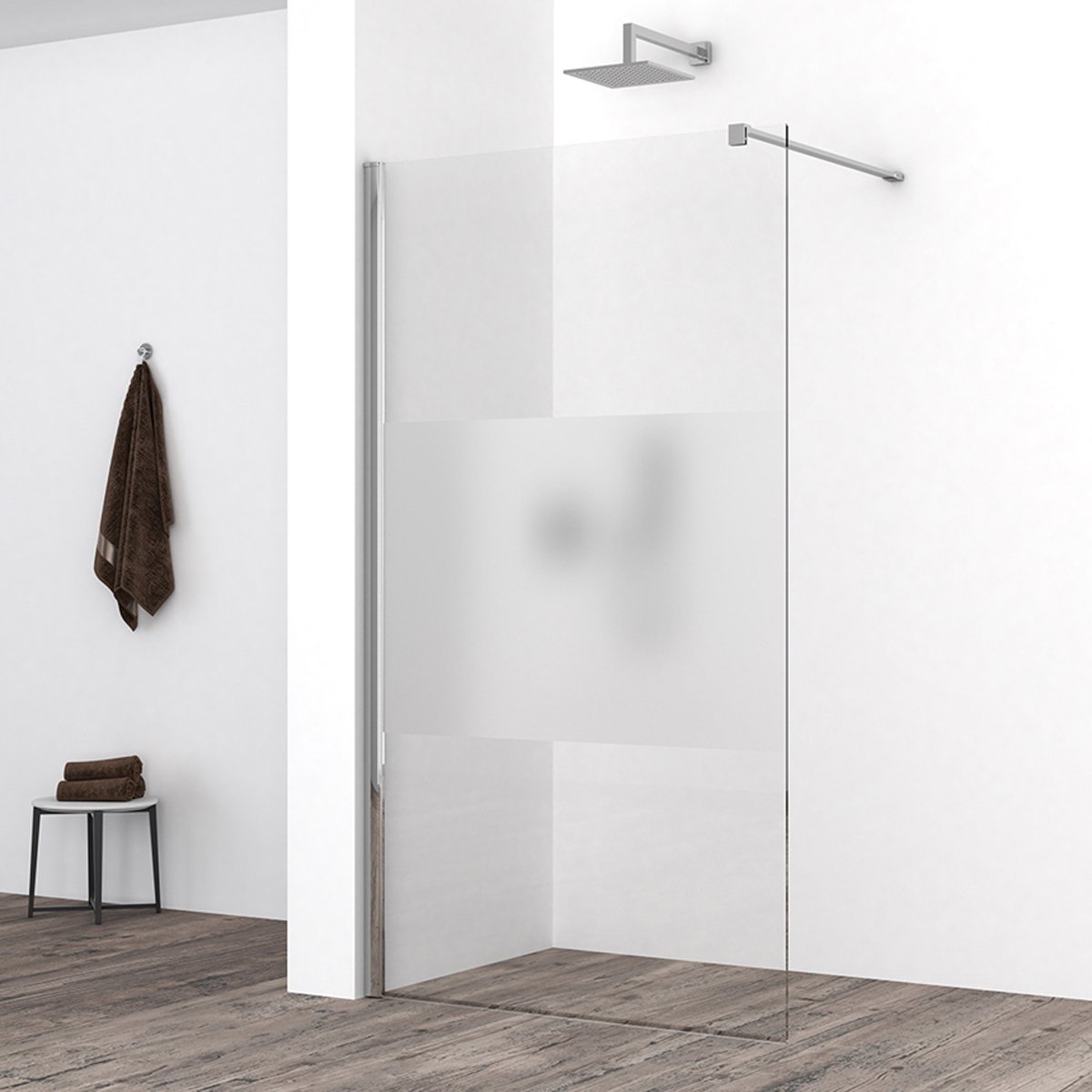 Wiesbaden Comfort Inloopdouche 800x2000mm - Nano Coating - Helder/Melkglas