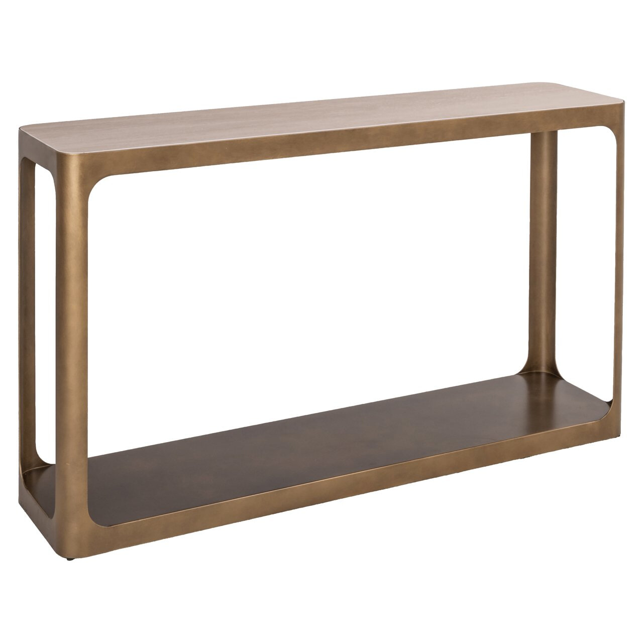 Richmond Interiors Richmond Sidetable Claridge Keramiek/Glas en ijzer, 140cm - Zand