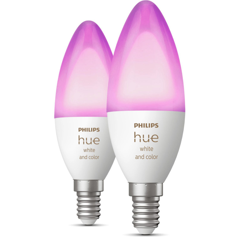 Philips Hue Losse kaarslamp E14 White & color 2-pack Ledlamp
