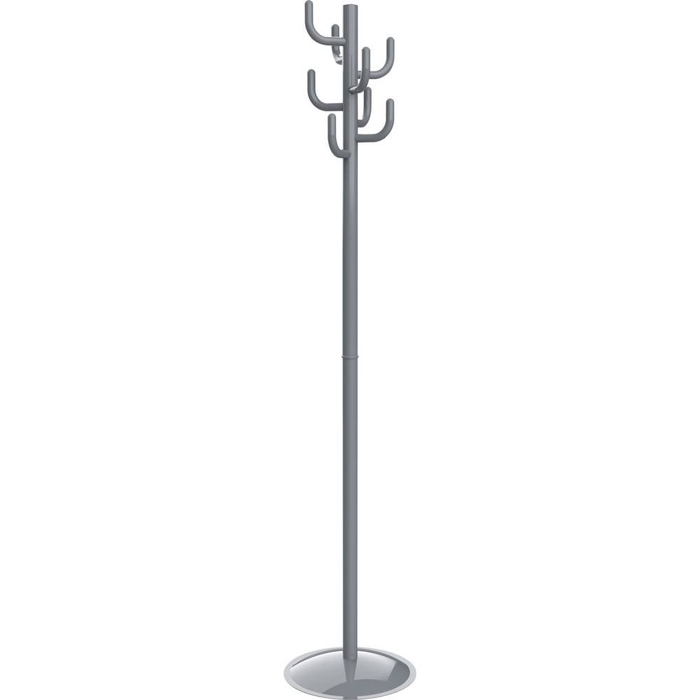 Maul Staande kapstok 9402682 polaris Lite Aantal haken: 8 (b x h x d) 36.5 x 177 x 36.5 cm Staal Grijs 1 stuk(s)