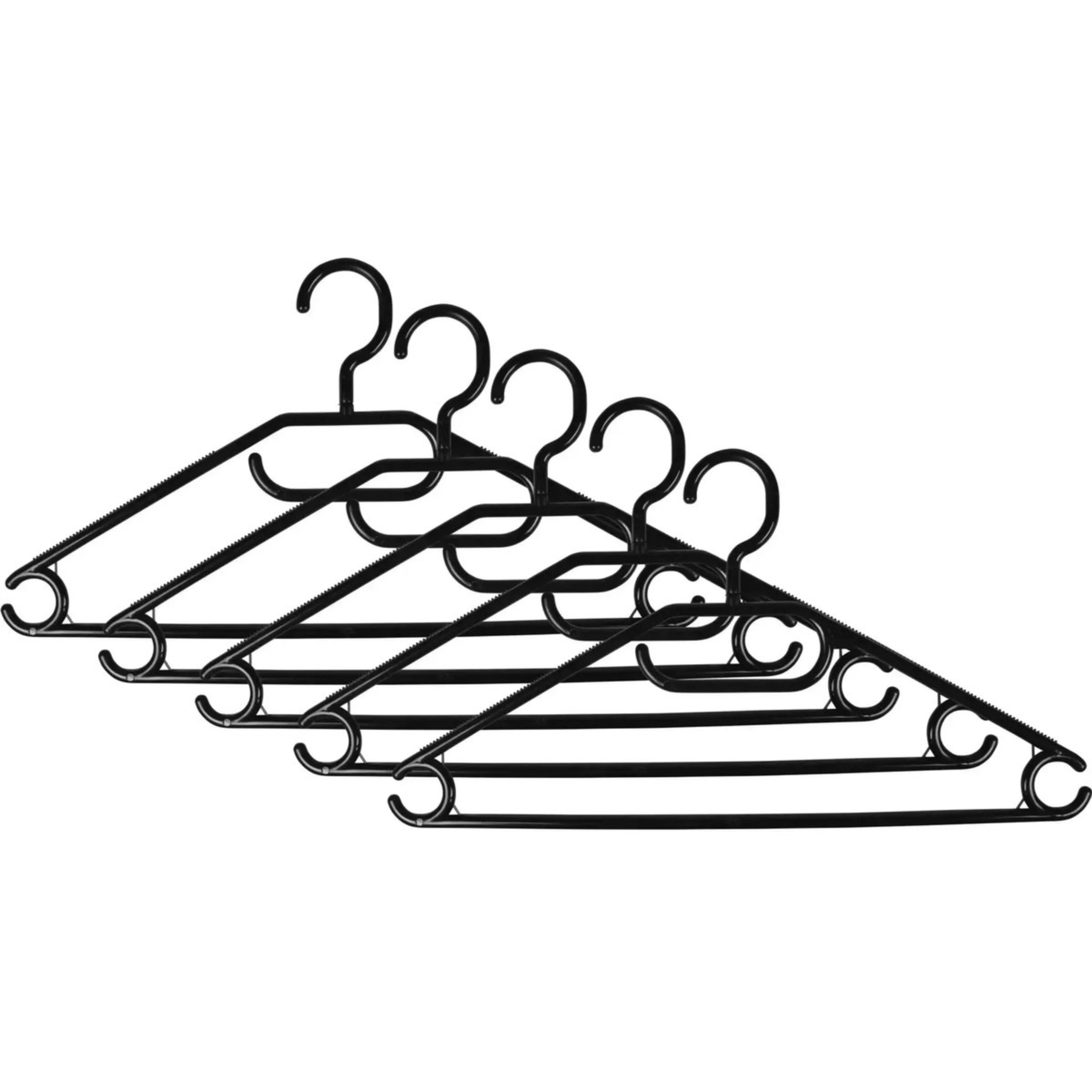 Benson Kledinghangers - 5x stuks - kunststof - cm - 360℃ draaibare haak -