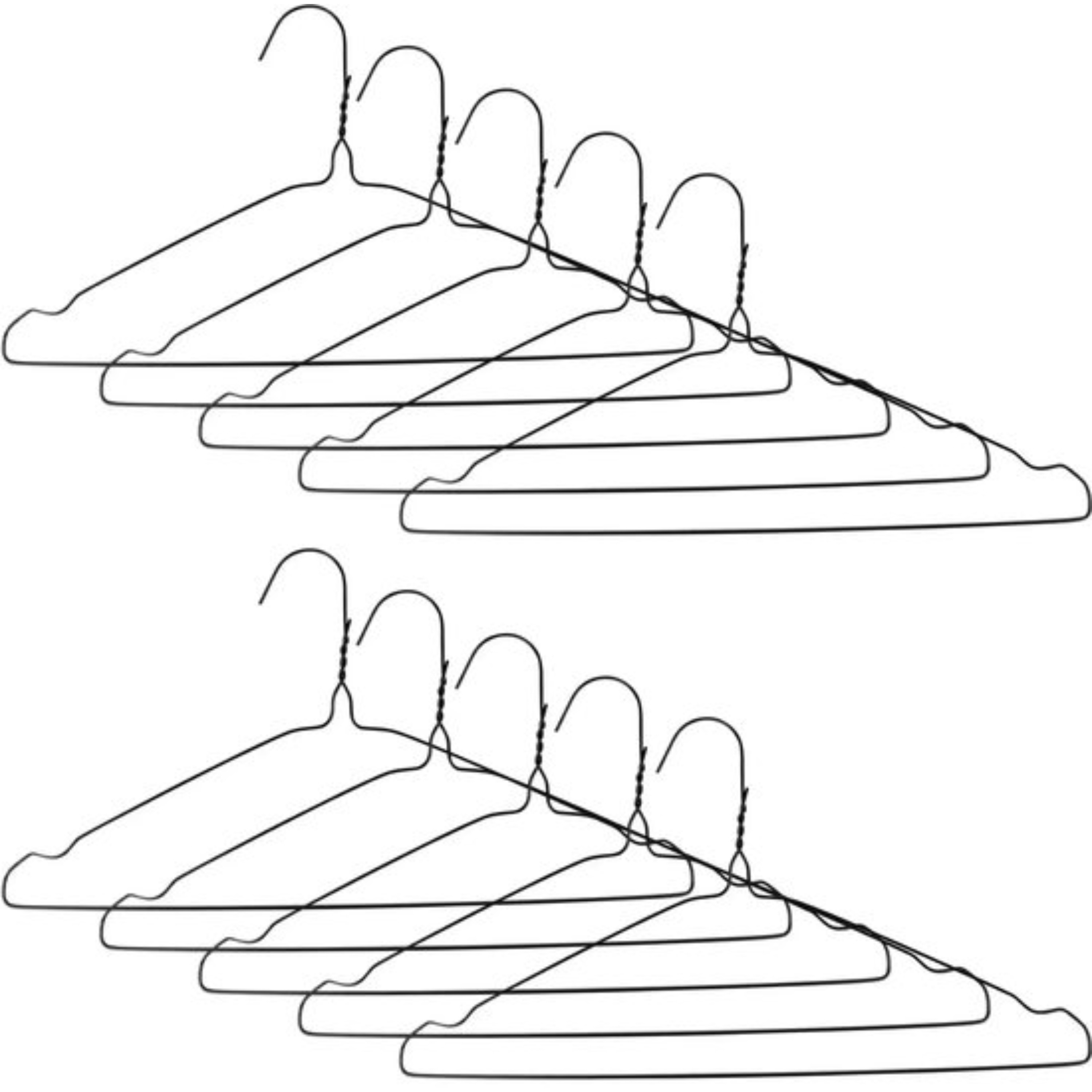 Benson Kledinghangers - 10x stuks - metaal - anti slip - cm - 360℃ draaibare haak -