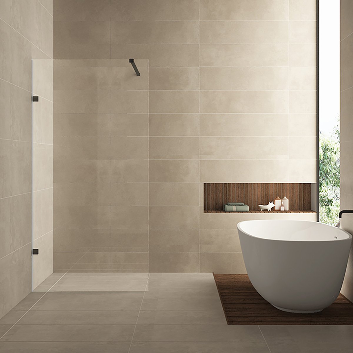 Wiesbaden Less Inloopdouche 70x200cm - Nano Coating - Helder Glas/Mat Zwart