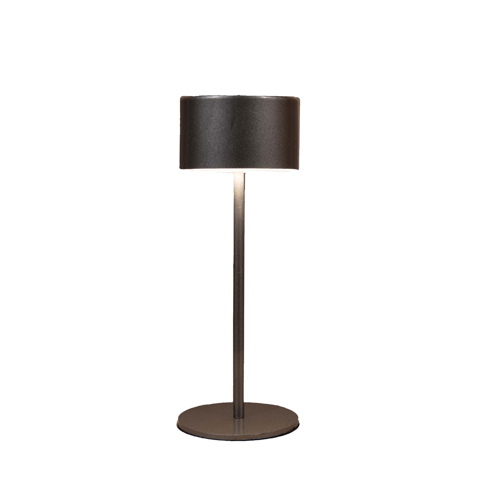 Annas collection Tafellamp oplaadbaar 8x22 cm antraciet - 