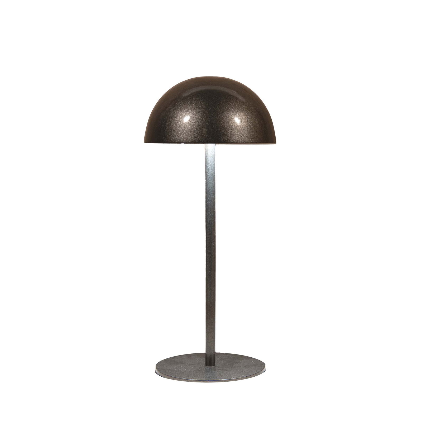 Annas collection Tafellamp oplaadbaar rond 22x9,5 cm antraciet - 