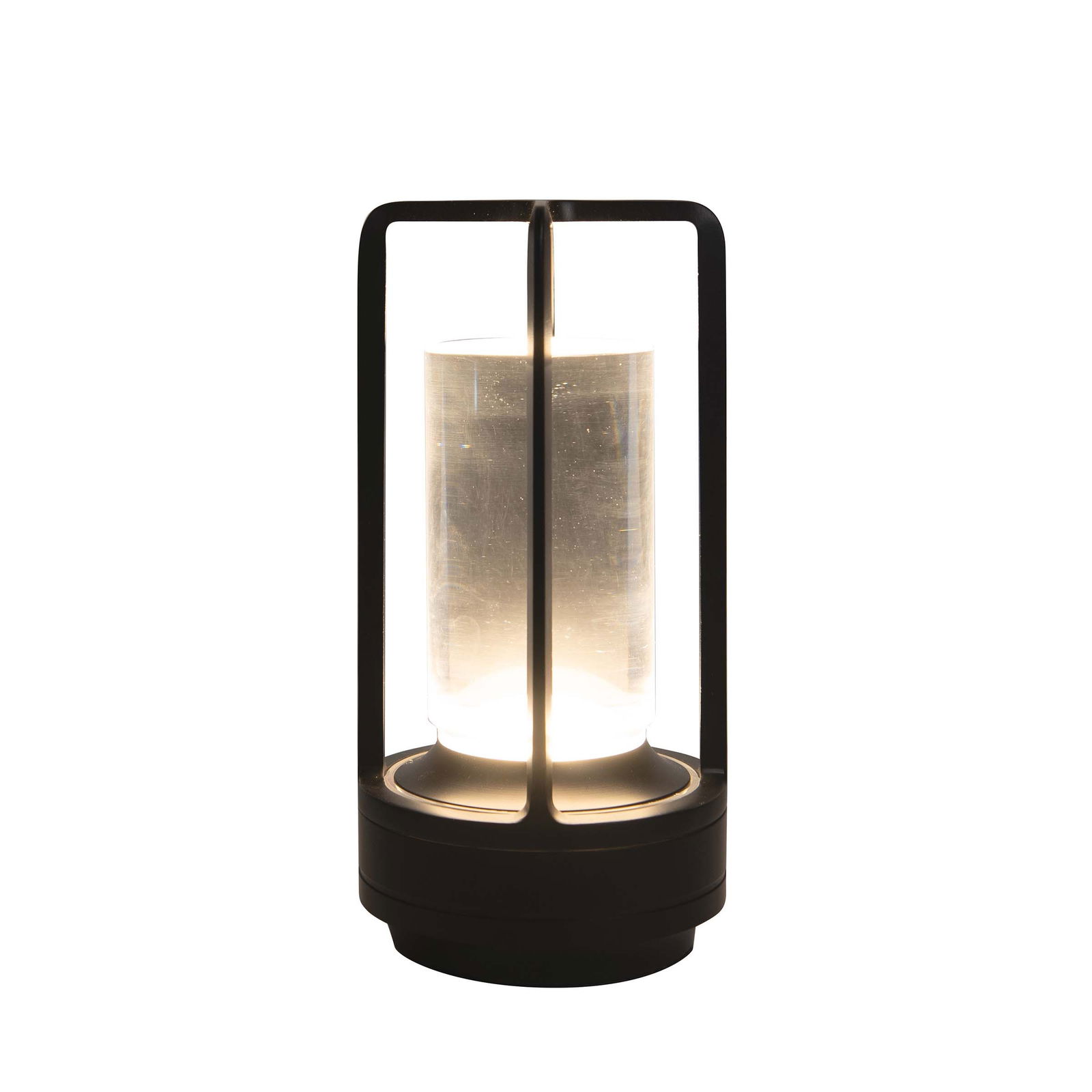 Annas collection Tafellamp oplaadbaar 9x18 cm zwart - 