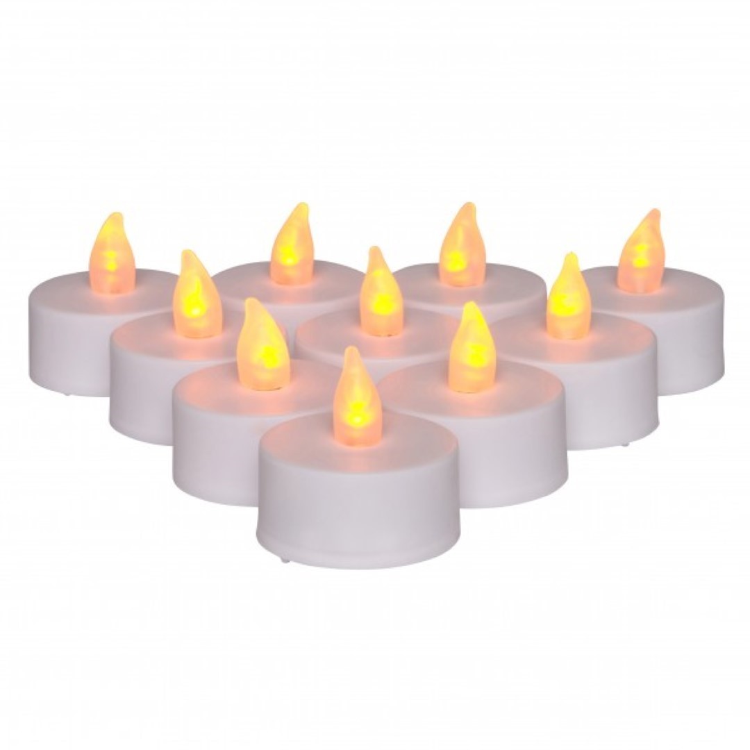 Annas collection Batterijverlichting 10 stuks LED theelicht met afsandsbediening - 