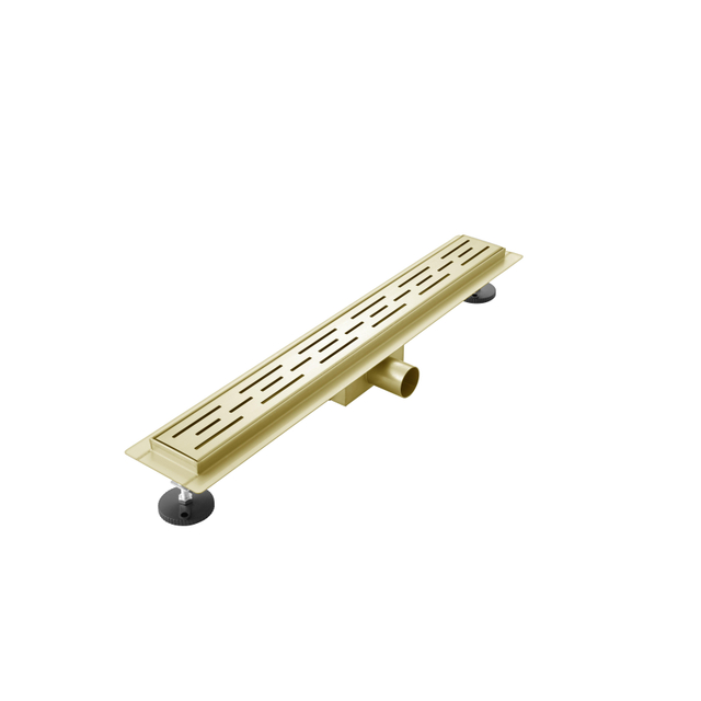 Adema Ralo douchegoot - 70cm - met rooster - met flens - geborsteld Goud SW1408483/SW1408492