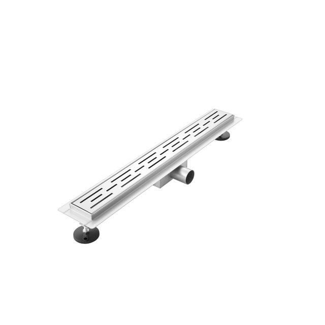 Adema Ralo douchegoot - 90cm - met rooster - met flens - geborsteld RVS SW1408487/SW1408496