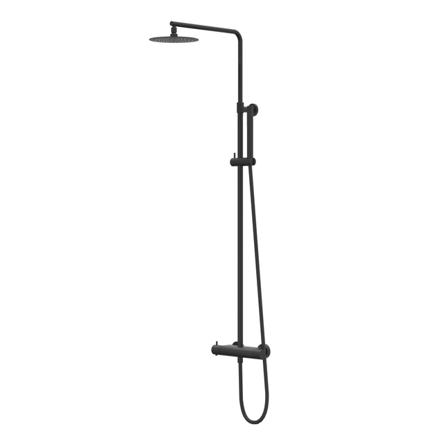 Ivy Bond Regendoucheset - opbouw - 20cm slim hoofddouche - 3-standen handdouche - Mat zwart PED CSB1MZBA