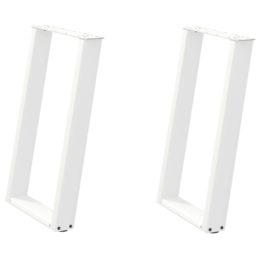 vidaXL Eettafelpoten 2 st U-vormig 50x(72-73) cm staal wit