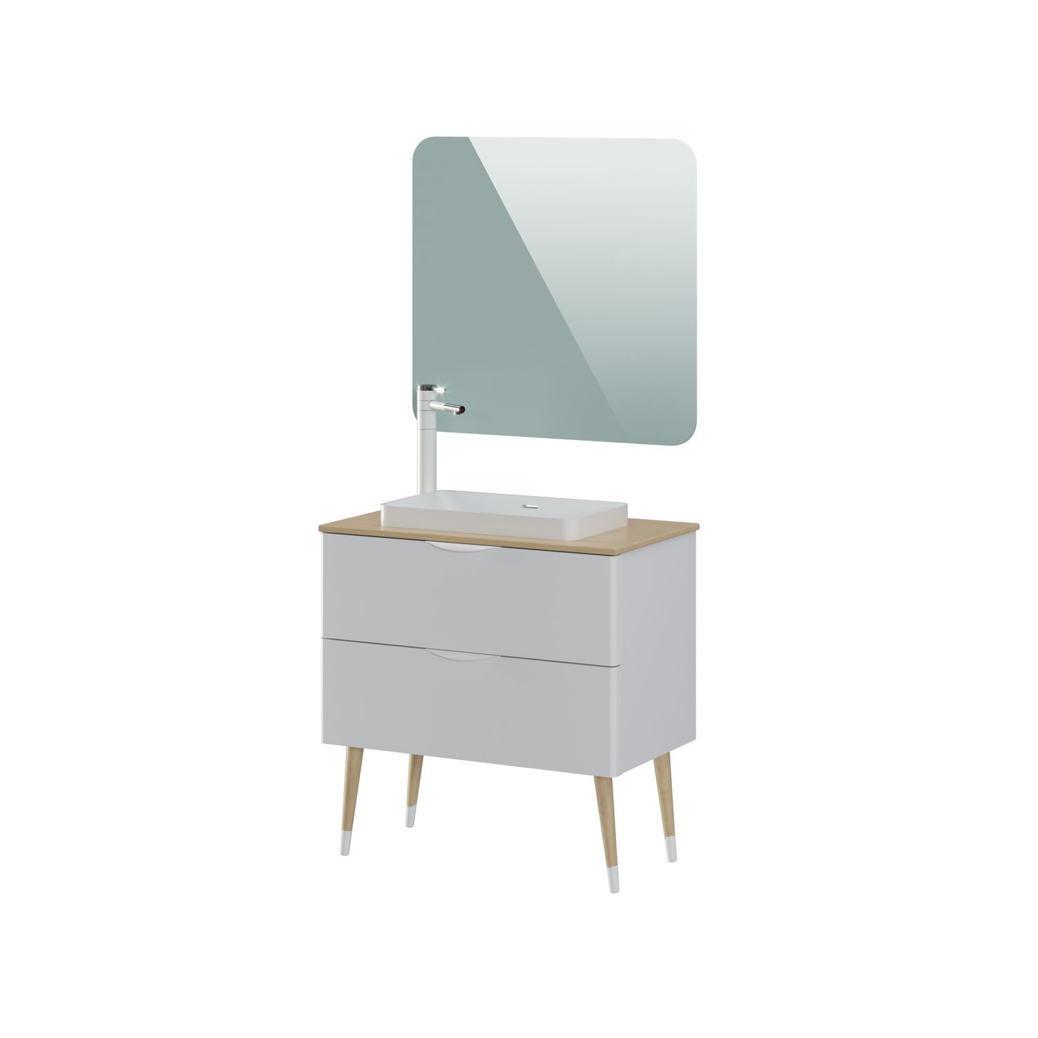 T-Bath Badmeubelset Helsinki 80cm Wit Mat