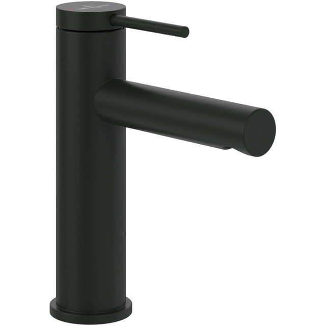 Villeroy & Boch Loop & Friends Eengreeps wastafelkraan - met trekstang-afvoergarnituur - mat zwart TVW106102153K5