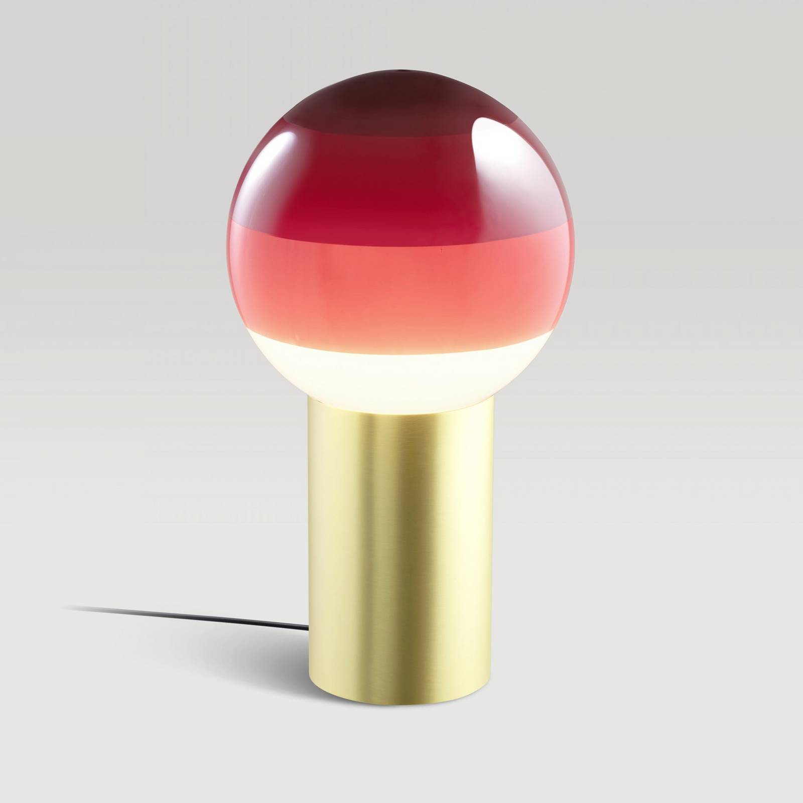 MARSET tafellamp Dipping Light, hoogte 22 cm, rood/messing