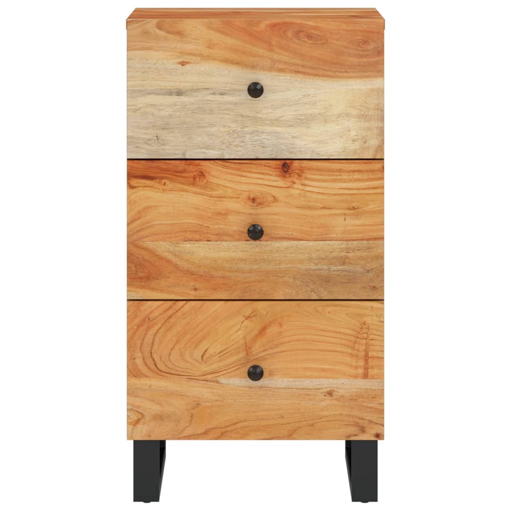 vidaXL Dressoir met 3 lades 40x33,5x75 cm massief acaciahout
