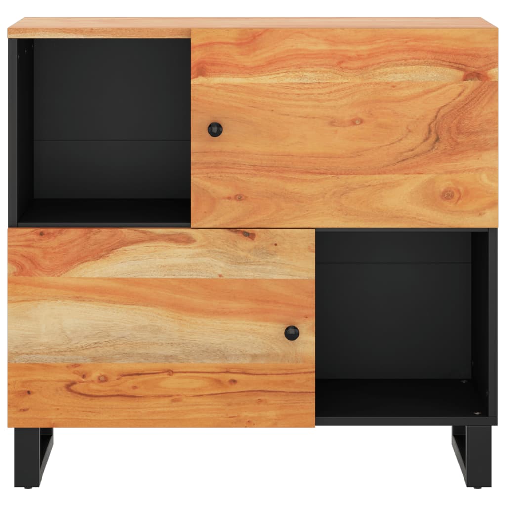 vidaXL Dressoir met 2 deuren 80x33x75 cm massief acaciahout