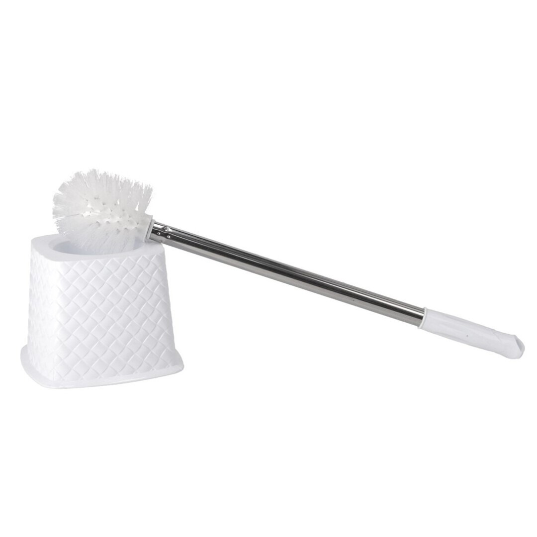 Benson Wc/toiletborstel met houder - wit - 51 cm - Toilet -