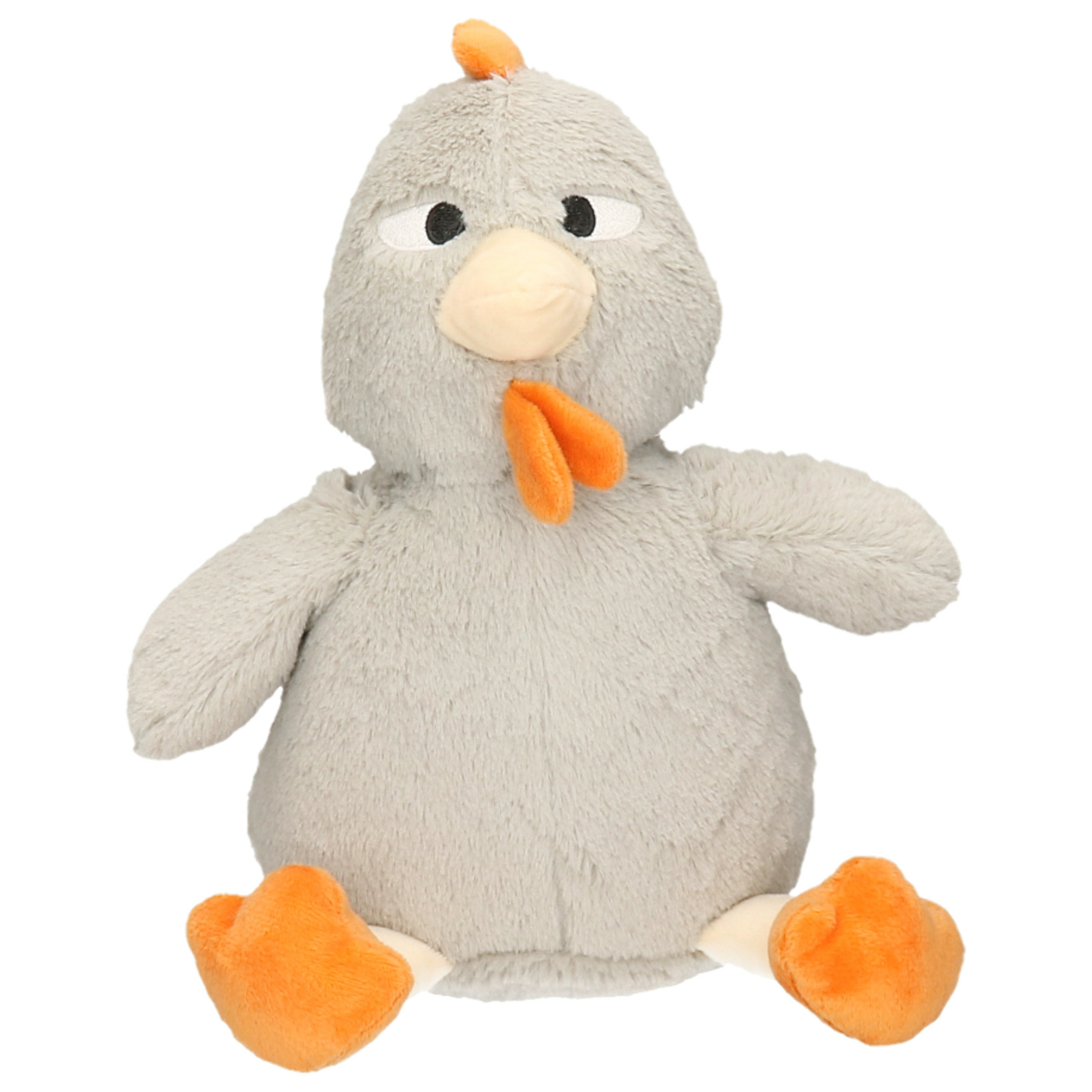 Items Deurstopper - 1 kilo gewicht - Kippen dieren thema - lichtgrijs - 22 x 25 cm -