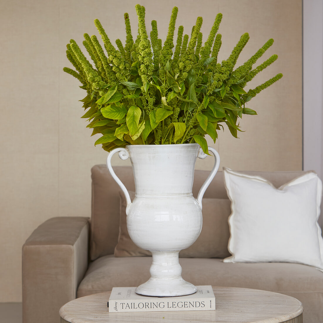 Rivièra Maison Vaas Chalice Keramiek, 50cm - Wit