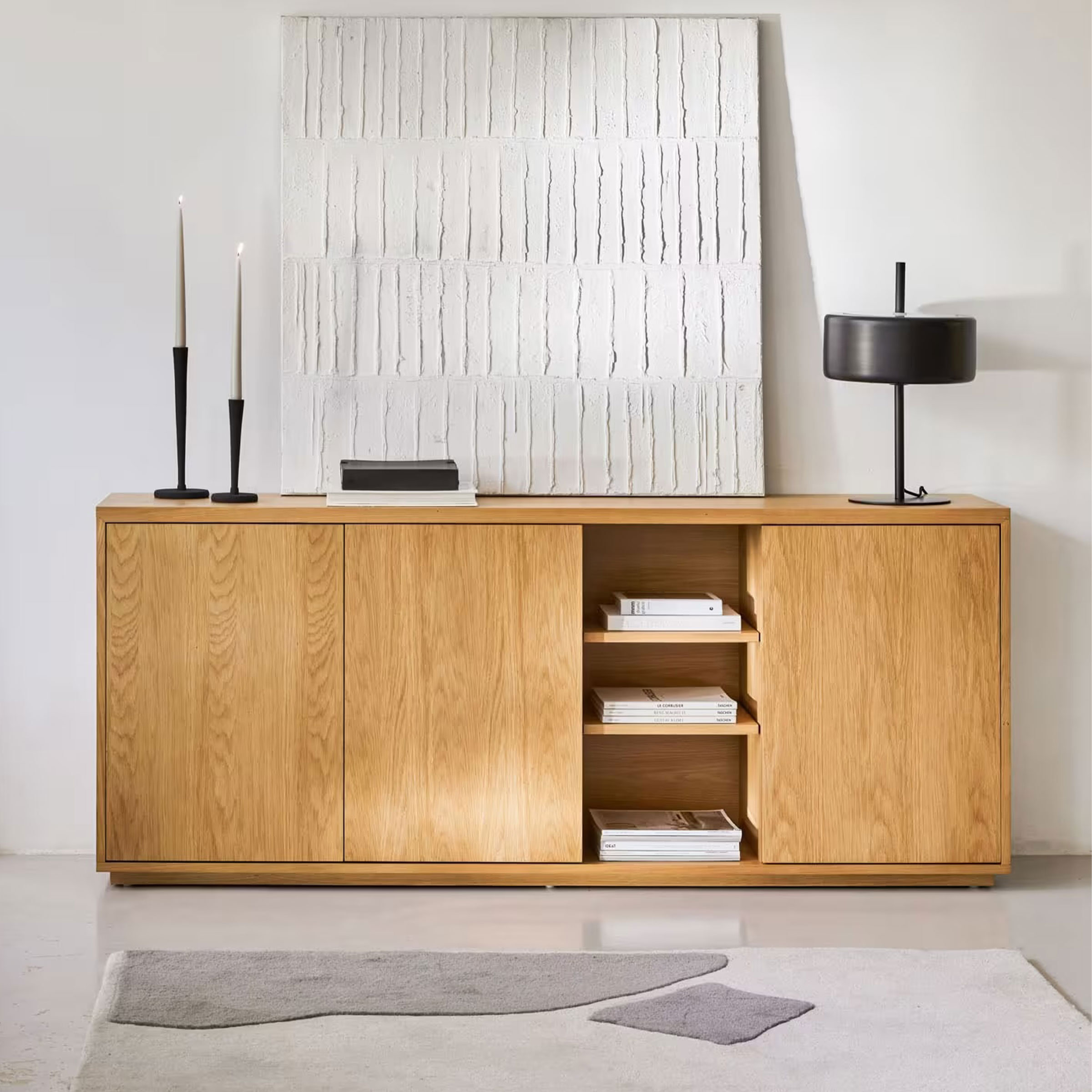 Kave Home Dressoir Abilen Eiken, 180cm - Naturel