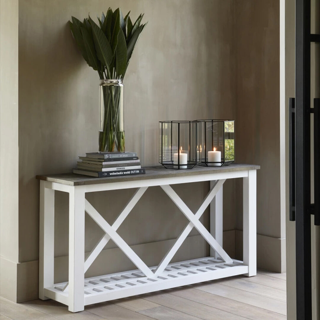 Rivièra Maison Sidetable Chateau Chassigny 160 x 46cm - Wit
