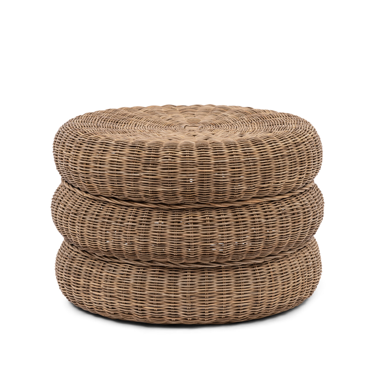 Rivièra Maison Hocker Macaron Rustic Rattan, 60cm - Naturel - Rond