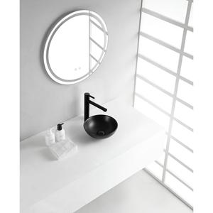 Wiesbaden Kimo Waskom Rond - 28x10cm - Keramiek - Mat Zwart