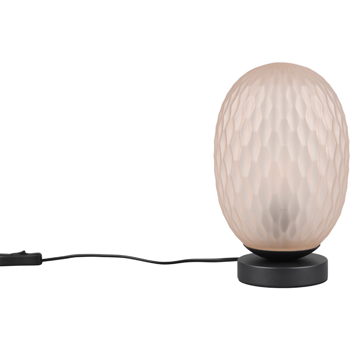BES LED LED Tafellamp - Tafelverlichting - Trion Liset - E27 Fitting - Rond - Amberkleurig Glas - Amberkleurig - Metaal